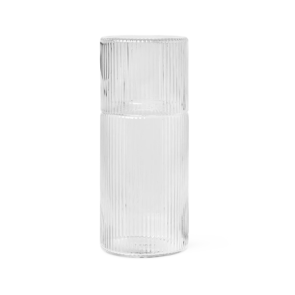 ferm LIVING | Ripple Carafe Set - Small - Clear